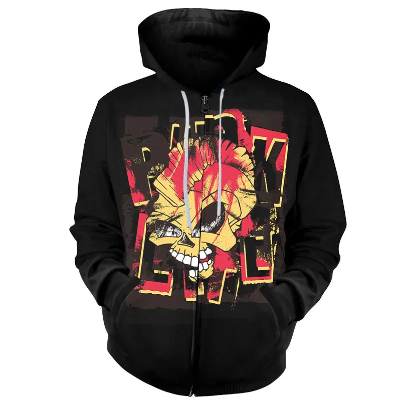 monster zip up hoodie