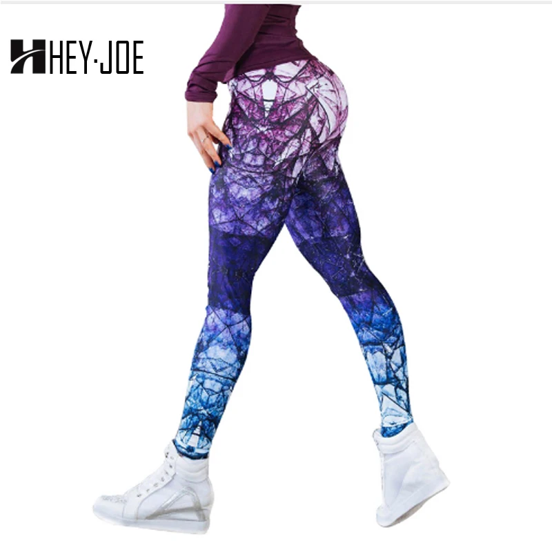 HEYJOE новые леггинсы для фитнеса женщин модные фитнес-Леггинсы с цифровым принтом