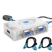 MT-Viki 2 порта KVM переключатель VGA USB горячий ключ проводной выбор автоматического сканирования с кабелем 2048x1536 Высокое разрешение MT-201KL