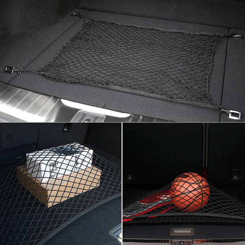 

Car Trunk Storage Elastic Mesh Net 4 Hooks For Mitsubishi motors asx lancer 10 9 x outlander xl pajero sport 4 l200 carisma