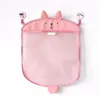 Baby bathroom mesh bag Sucker Design for bath toys bag kids basket cartoon animal shapes cloth sand toys storage Net Bag 4