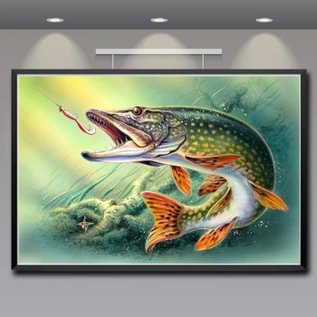 

Artwork Animals Fish Water Art Silk Fabric Poster Prints Home Wall Decor Painting 12x18 16X24 20x30 24x36 Inches Free Shipping