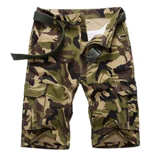 New Men Casual Cargo Short Mens Summer Style Overalls Camouflage Loose Multi Pocket Cotton Shorts font