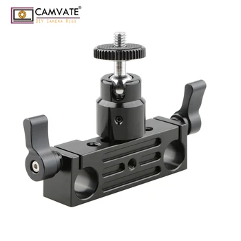 

CAMVATE Rod Clamp 15mm Railblock+ 1/4 Hot Shoe Mount Mini Ball Head Flash Bracket Holder C1145 camera photography accessories