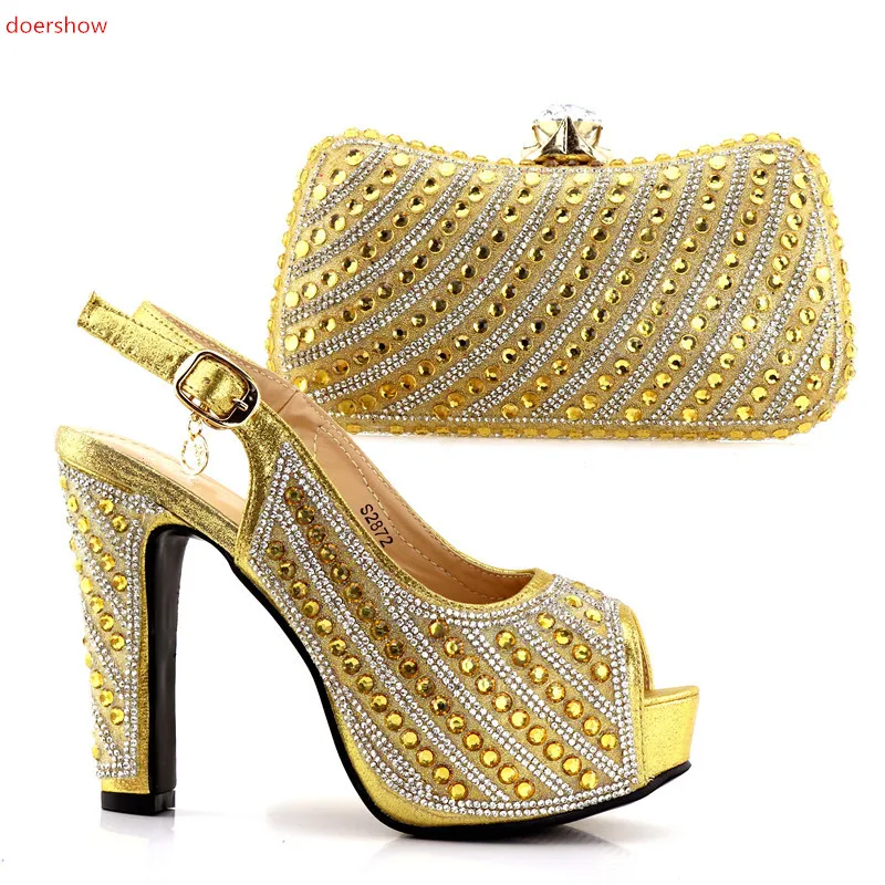 2018 Or Jjc1 Chaussures À Assortir Et Nigeria Avec Sac Assortis 15 Colorlatest Les Mariage Sacs Femmes Doershow Italiennes Pierres dpq5d