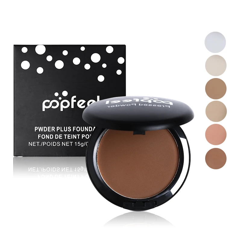 

Popfeel Matte Face Press Powder Highlighter Bronzer Blush Sleek Mineral Translucent Setting Powder Contour Makeup Compact Kit