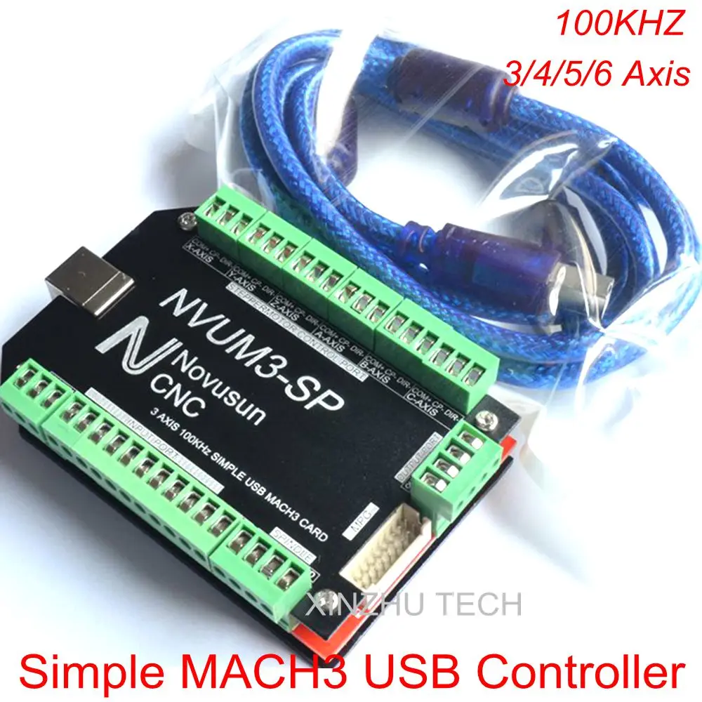 

MACH3 Simple USB Card NVUM SP MACH3 100kHz CNC Router Controller USB Mach3 control card 3/4/5/6 axis stepper motor control
