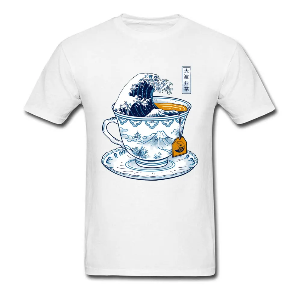 190628The Great Kanagawa Short Sleeve Tops & Tees Father Day O Neck Cotton Fabric Men Tshirts Casual Sweatshirts Dominant 190628The Great Kanagawa white