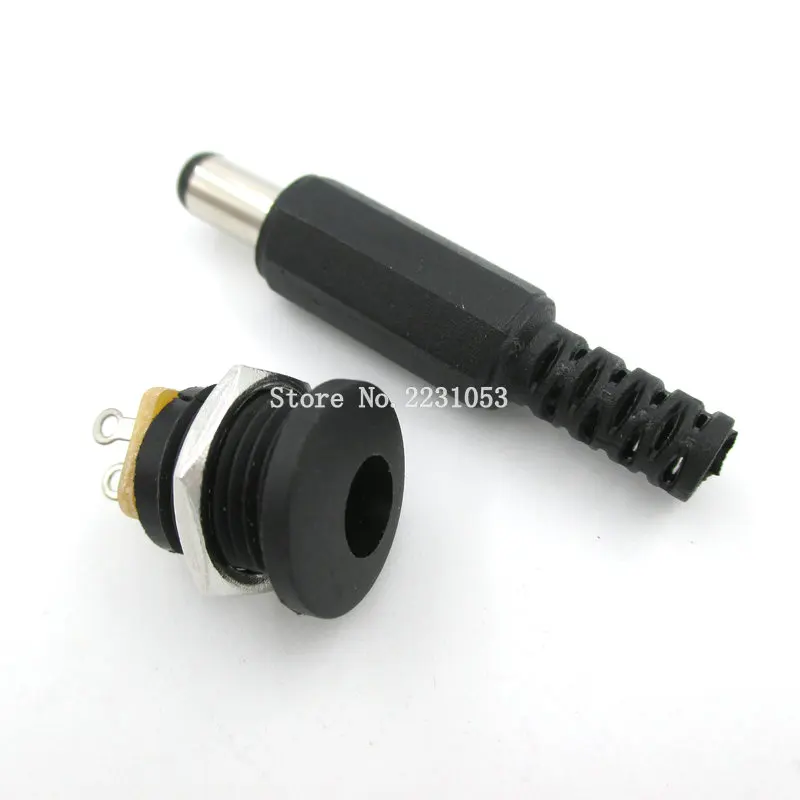 2.1x5.5mm DC Power Female Plug Jack 5pcs + Male Plug Jack Connector Socket Adapter 5 Sets DC022 2.1x5.5mm DC Power Female Plug Jack 5pcs + Male Plug Jack Connector Socket Adapter 5 Sets DC022