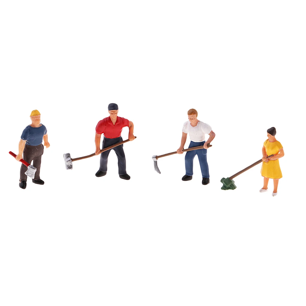 1/87 People Passenger Ation Figure Models Painted HO OO for RR Railroad Street Park Scenery Diorama Architecture