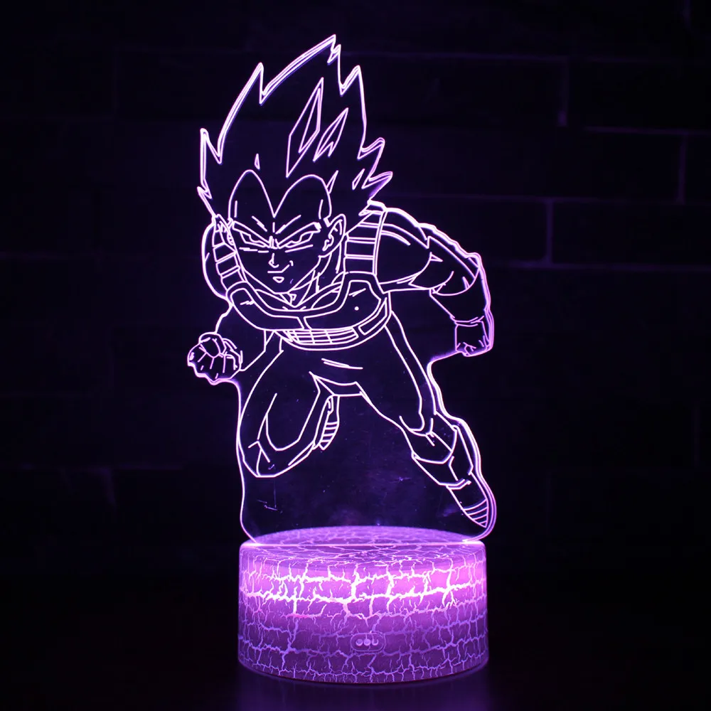 Dragon Ball Usb Led 3d осветительные приборы Kakarot Vegeta Son Gohan детские лампы стволы сотового Cyborg Freeza 7 цветов изменить 3d ночник