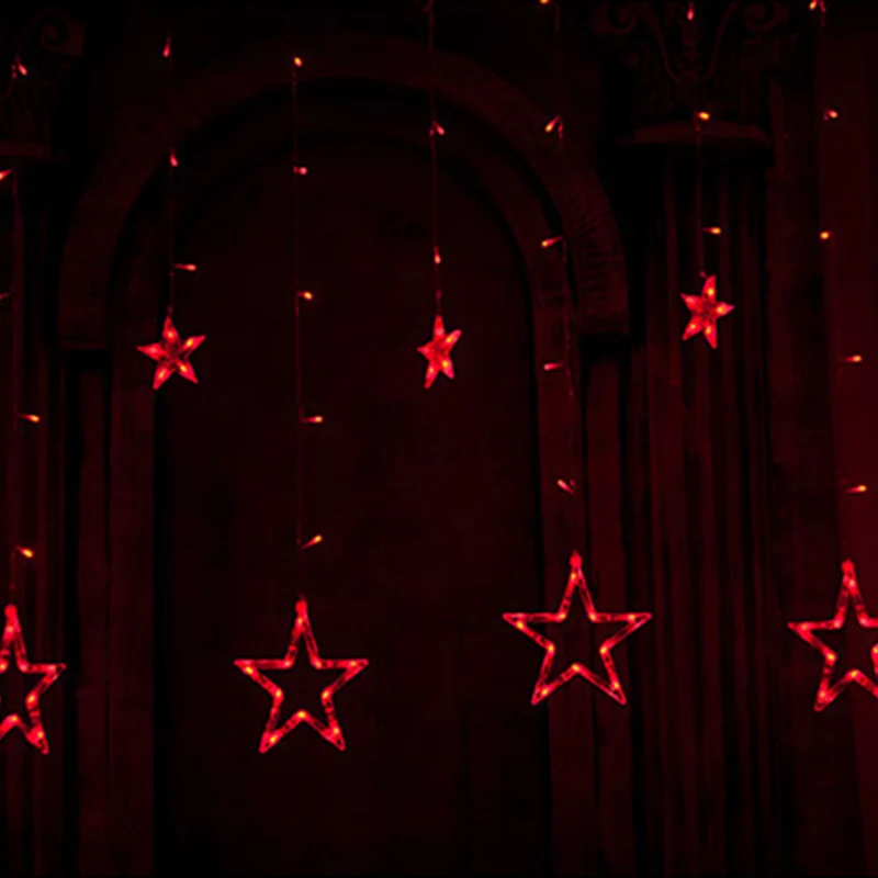 Laimaick 2,5 м Рождественские огни ac220в или 110 В сказочные огни звездный занавес светодиодный гирлянда для вечерние Свадебные гирлянды освещение украшения