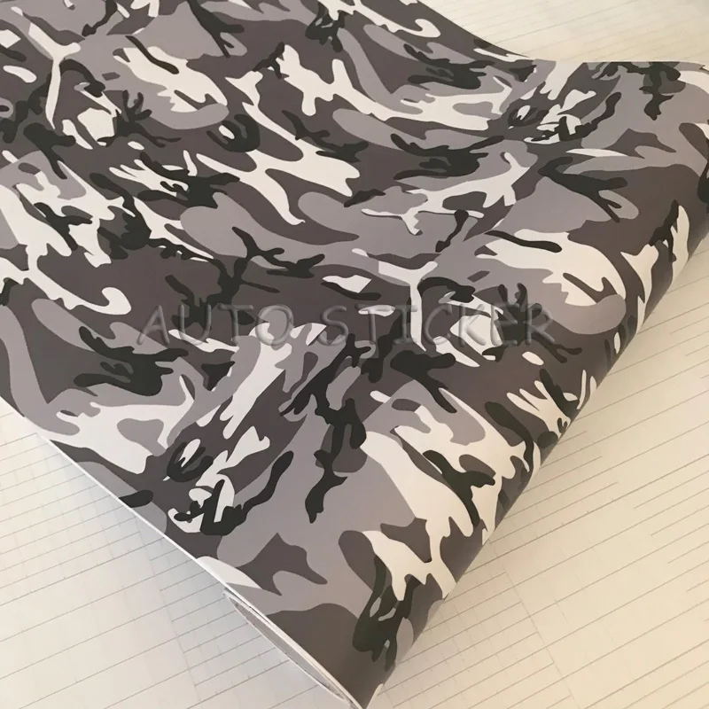 Black white gray camo vinyl car wraps car sticker 2