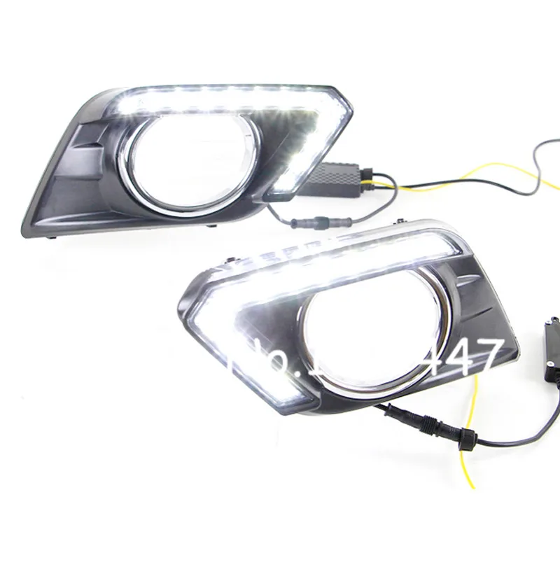 

Plastic Fog Light Daytime Running Light DRL Daylight Cover For Nissan Rogue X-Trail 2014-2016
