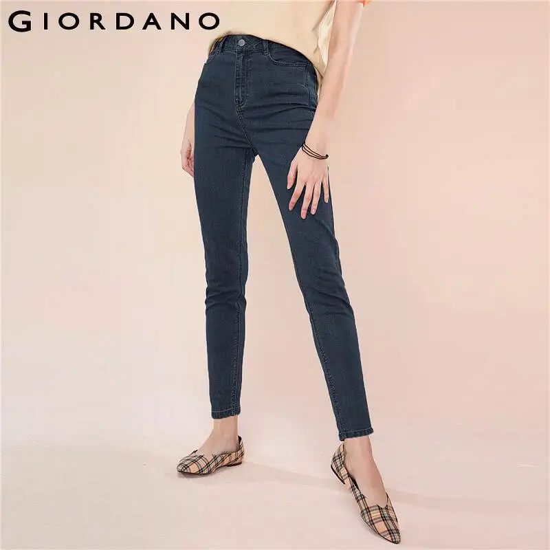 Женские джинсовые джинсы Giordano узкие из смешанной ткани с множеством карманов