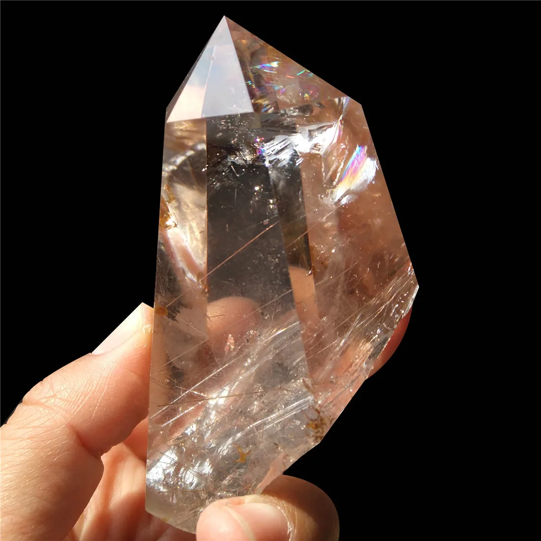 Рутилированный Кристал острый камни Ghost кристаллы Wicca Cristal Islande Пьер Naturelle Cristaux