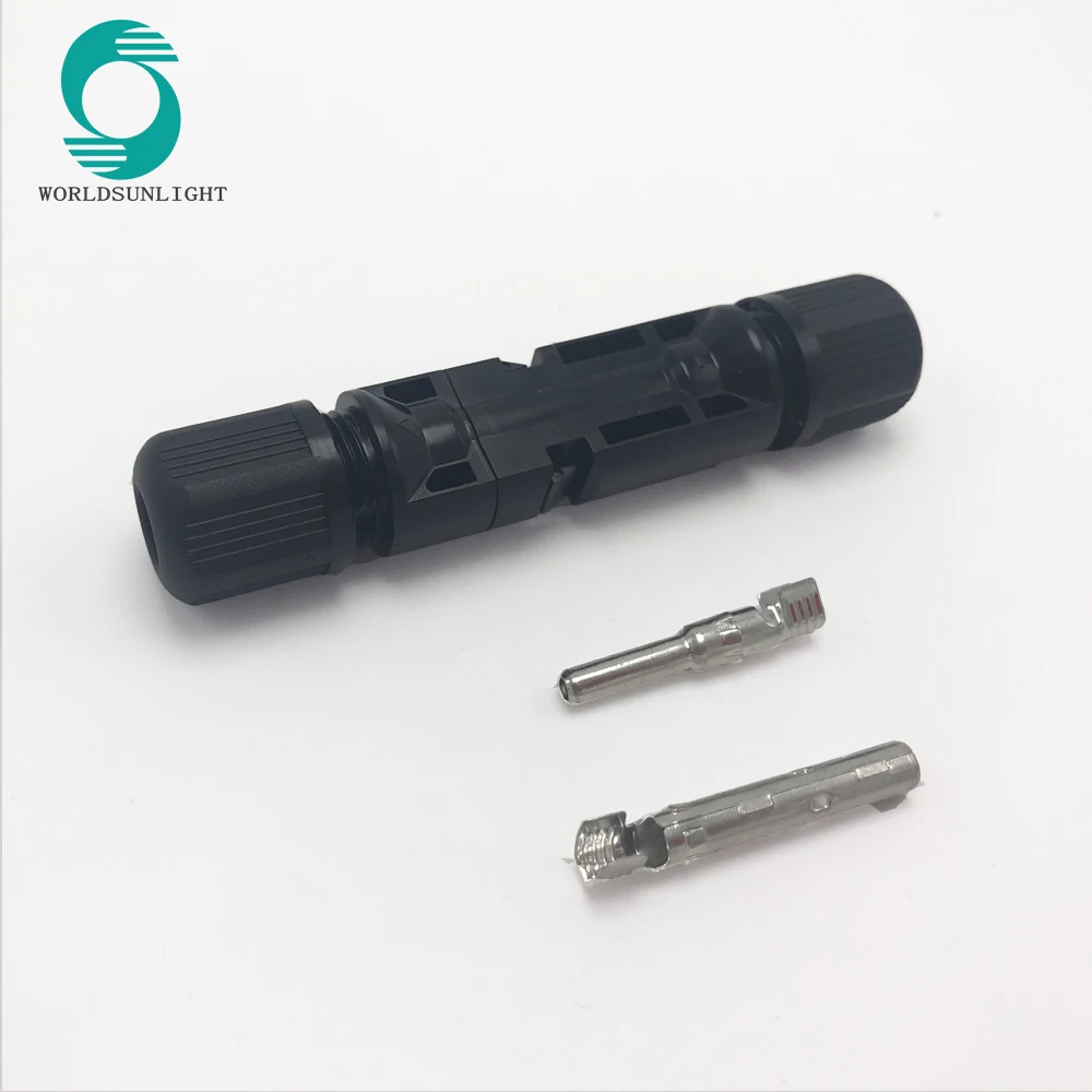 

10 pairs a lot CE WSPVCC IP68 2.5mm2 4mm2 6mm2 DC 1000V 30A waterproof mc4 solar cable connector with pins (Female and male)