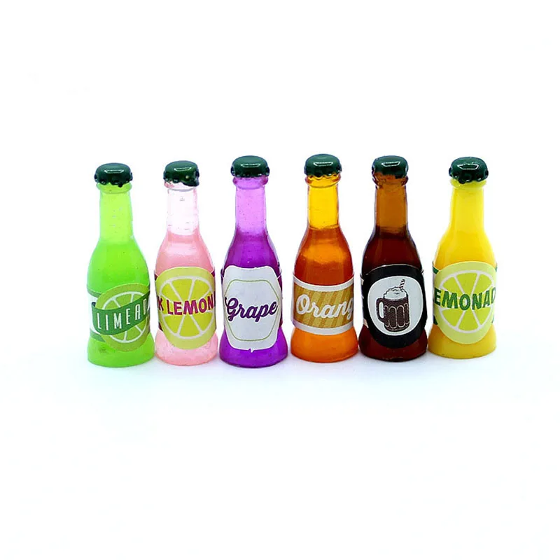 

6pcs/Lot Slime Charms Cocktail Bottle Slime Accessories Beads Making Supplies With Drawstring Pouch For DIY Crafts Scrapbooki