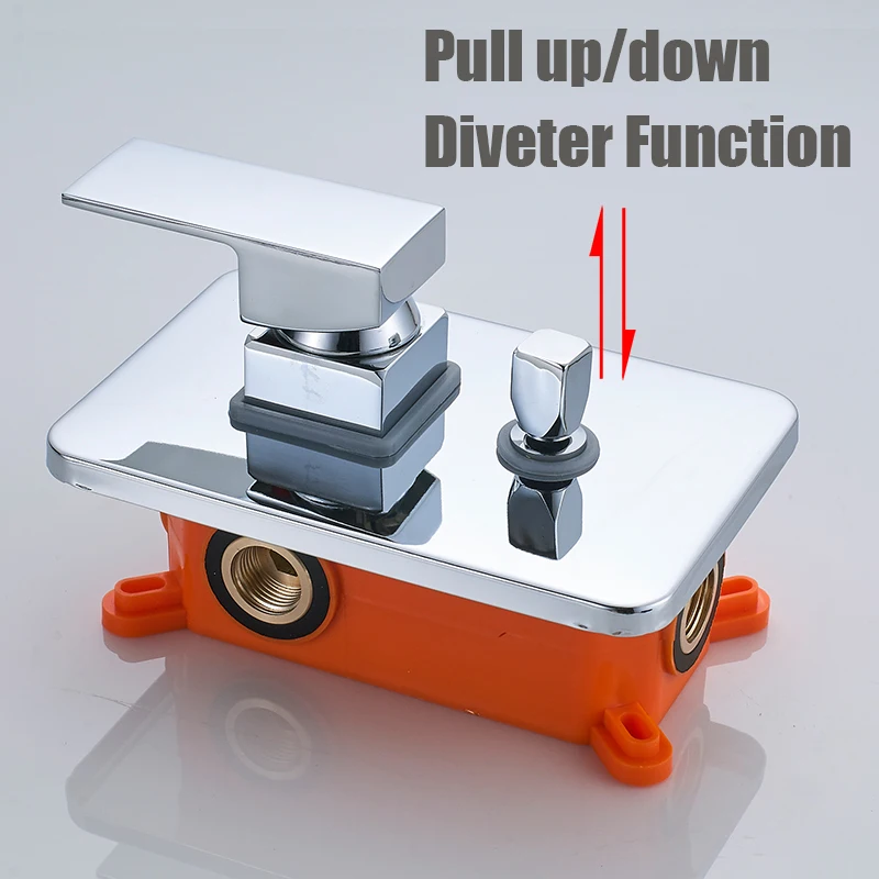 Встроенный в коробку термостатик кран клапан тройной кран картридж клапан 2 способ смеситель для душа клапан для душевой панели