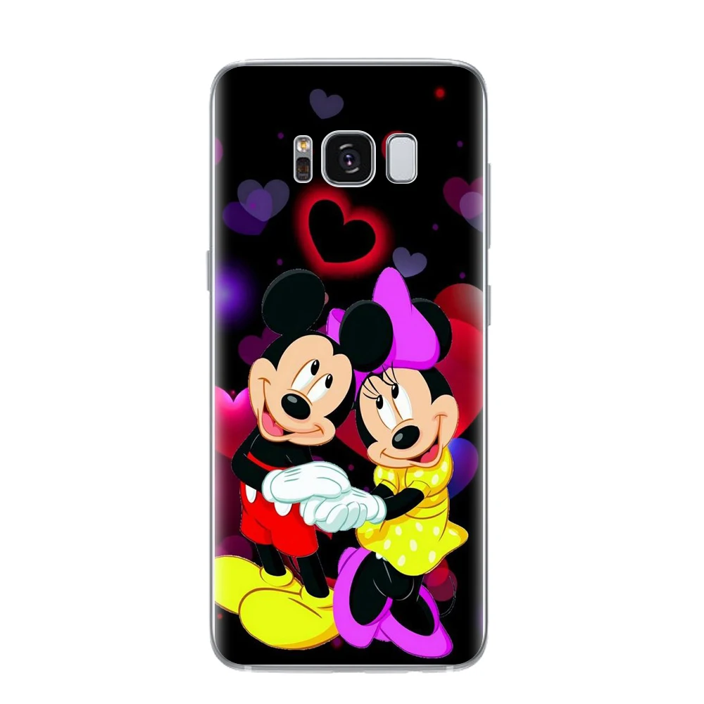 Cute Mickey Minnie Cover For Samsung Galaxy S6 S7 Edge S8 S9 S10 Plus Case Soft TPU Silicon Cases For Samsung S10E 5G Phone Case