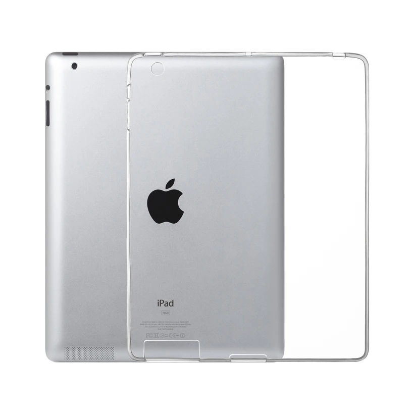For iPad 3 Мягкий силиконовый чехол для Apple iPad 2/3/4 чехол ультра-тонкая Обложка для iPad2 iPad3 iPad4 чехол s чехол на заднюю панель с прозрачная на Планшет Сумки - Цвет: For iPad 3