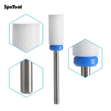 SpeTool высококачественные керамические биты для ногтей тип цилиндрической формы средние зубы для профессионального маникюра салон Электрический Маникюр Файл