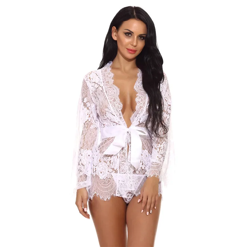 sexy robe femme vestidos bathrobe kimono robes floral lace robe vintage