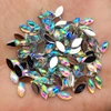 New 4*8mm AB Flatback Rhinestones Crystals Stones Horse Eye resin Strass For DIY Clothes Crafts 200pcs -Z350 ► Photo 2/5