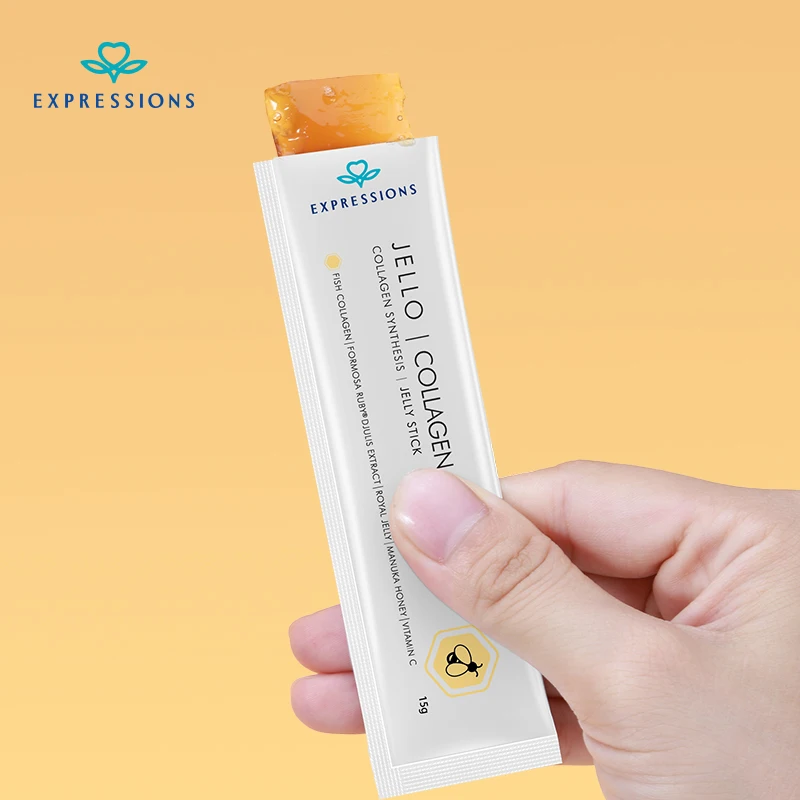 EXPRESSIONS JELLO COLLAGEN JELLY Provide Double Anti-aging Effect Promote the Synthesis of Collagen Make the Skin More Delicate