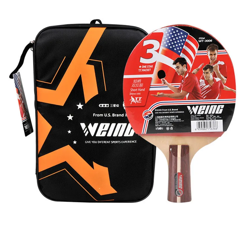 WEING Best Quality Professional Long And Short Handle Grip Table Tennis Shake Hand Racket 7