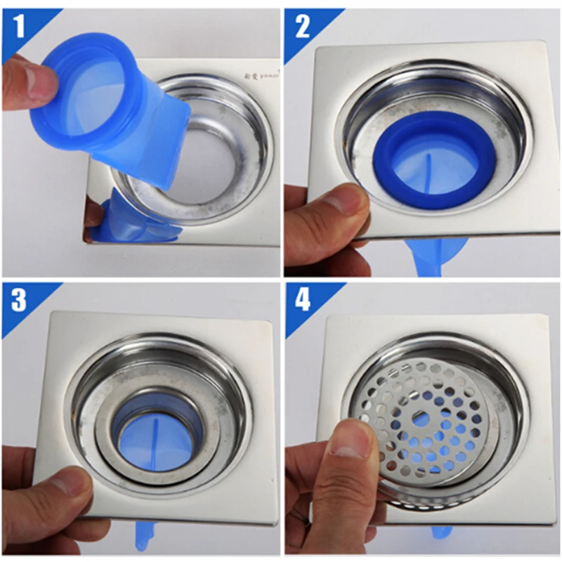 

Silicone Floor Drain Strainers Kitchen Accessories Anti-Odor Anti-Pest Sink Filter Odor Pest Core Bathroom Tube Colanders 601825