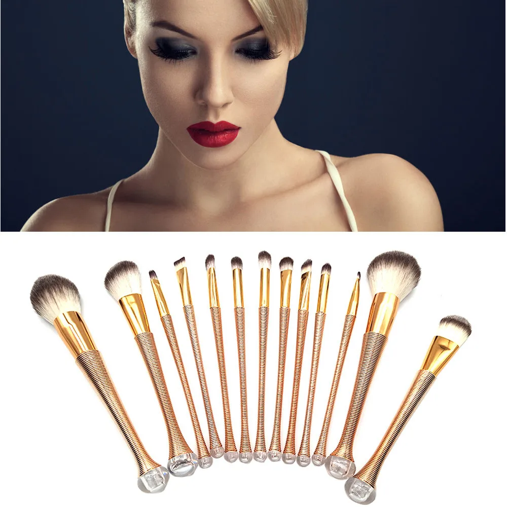 Gold 13PCS Pro Makeup Cosmetic Brushes Set Powder Foundation Eyeshadow