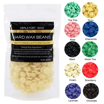 

100g Chamomile Depilatory Pearl Hard Wax Beans Brazilian Granules Hot Film Wax Bead For Hair Removal Waxing Bikini Tool