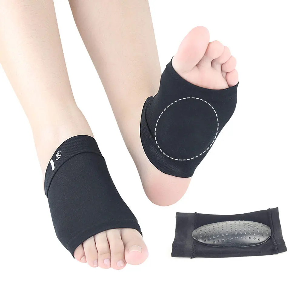 

1Pair Arch Support Bandage Elastic Flatfoot Orthotics Massage Insoles Pads Sleeves with Comfort Gel Cushions