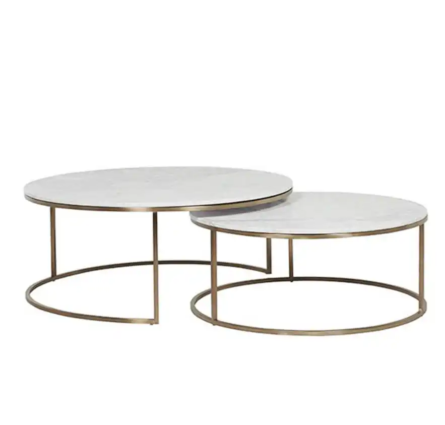 Nest Coffee Table / 60cm+50cm Marble Top / 55cm +45cm High ...
