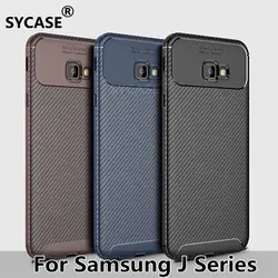 SYCASE углеродного волокна стерео Бизнес soft shell для Samsung Galaxy J2 Pro J2 core Grand Pro Чехол все включено "анти-Чехол защитный