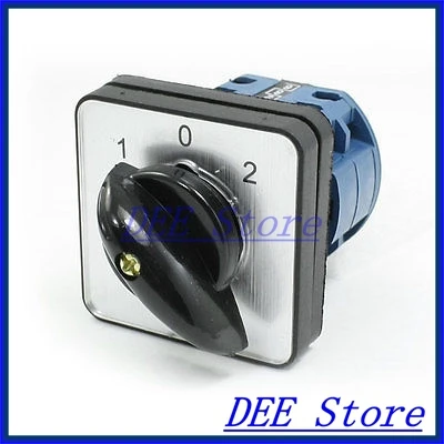 

Electric 1-0-2 3 Position 8 Terminals Rotary Cam Changeover Switch 660V 12A