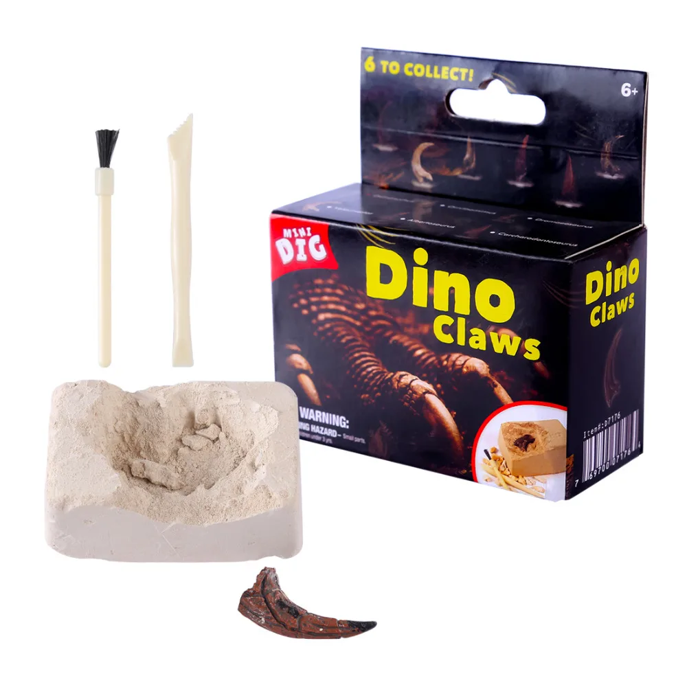 

Children Educational Fluorescence Small Dinosaur Claw Fossil Excavation Toys Kits for kids Science Educational Learning Toy new