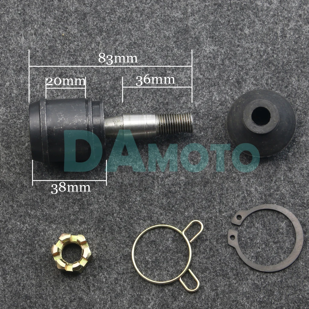 

Black ATV Quad Lower A-Arm Ball joint ARM Rocker Tie Rod End M12 with Lock Nuts 250 ~ 1000CC Chinese Parts Go kart