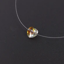 Baffin женское ожерелье с невидимой линией, простое ожерелье с кристаллами в виде сердца от Swarovski, колье с подвеской, прозрачная рыболовная линия, колье для женщин