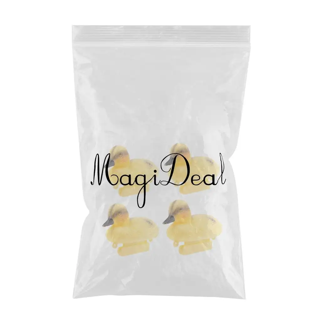 4 Pieces Baby Duckings Floating Decoy Ducks Mallard Plastic Ornament Pond