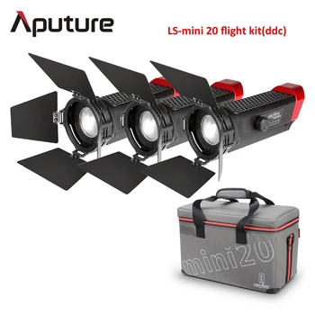 

Aputure LS Mini 20 3-Light Kit Two mini 20d and One mini 20c LED Fresnel Light TLCI CRI 96+ 40000lux@0.5m with Battery and Case