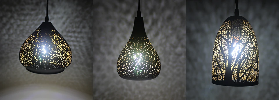 Pingente de Loft Lâmpada de Ferro Pingente de Ferrugem Vindima Luz Nordic Poroso E27 Led Abajur Bar Restaurante Ataque Criatividade Estilo Lâmpada 9 Cheap Luzes de pendentes