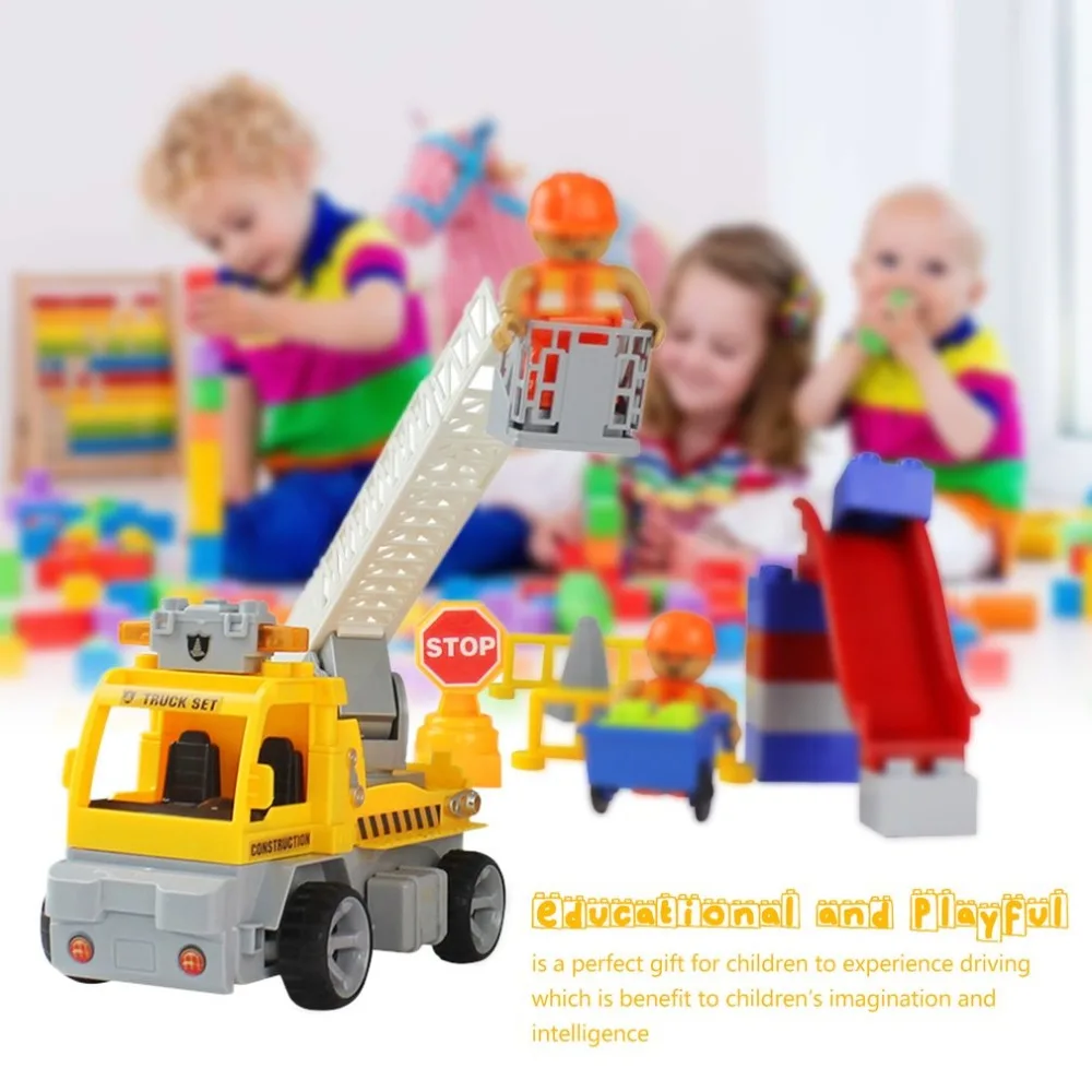 City Construction Building Blocks Engineering Trailer 1/18 RC  Car Bricks Educational Toys for Children Kids Gifts