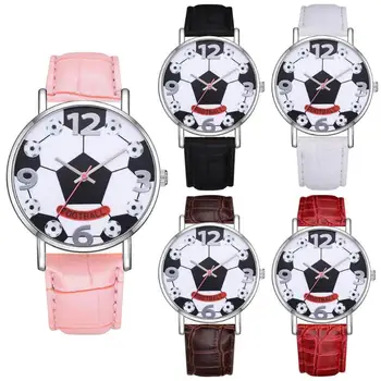 

Fashion 2018 Watch Women Luxury Brand Unisex Popular Football Quartz Analog Leather Band Watch Men Casual Wristwatch Gifts