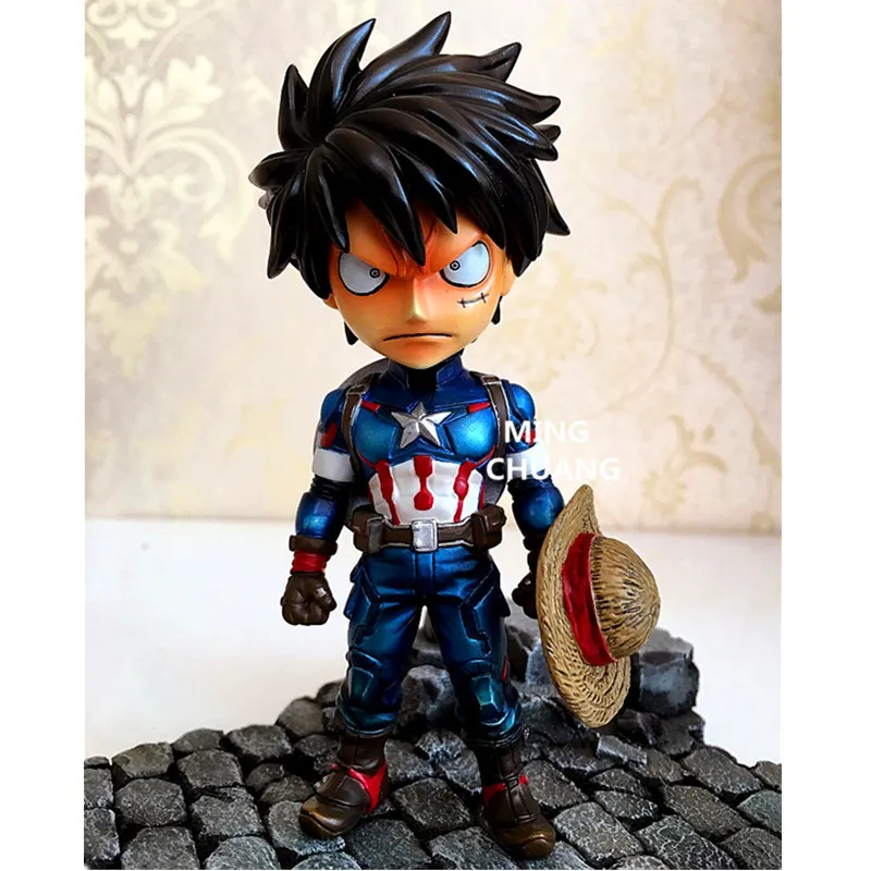 Мстители Бесконечность войны супергерой Капитан Америка Steven Rogers Косплей цельный Обезьяна D. Luffy GK двигающиеся фигуры игрушка в коробке J381