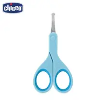 Ножницы детские Chicco Baby Moments из нерж. стали, с закругл. концами, 0 мес.+, цвет голубой