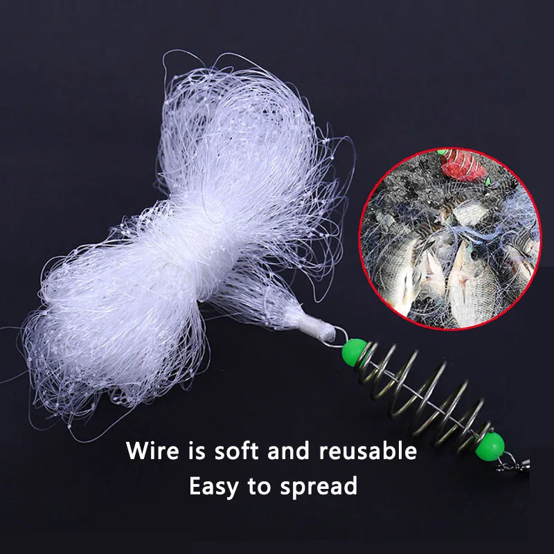 

Copper Spring Fishnet Small Mesh Night Luminous Beads Ball Bearings Solid Ring Connector Fishing Net Fishing Tools Free Shipping