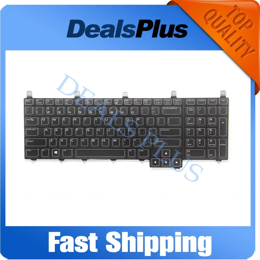 

Brand New For Dell Alienware M17X series Backlit US Keyboard With Blue Flex Cable