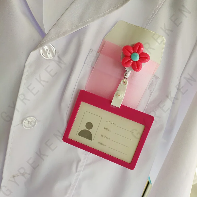 20 шт красивые цветы медсестры Id Держатель карты выдвижной держатель удостоверения личности катушка для значка новый симпатичный значок